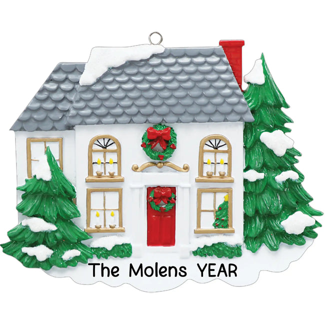 White House Personalized Ornament custom home ornament celebrating a new house milestone