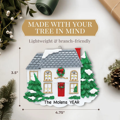 Traditional House Personalized Ornament