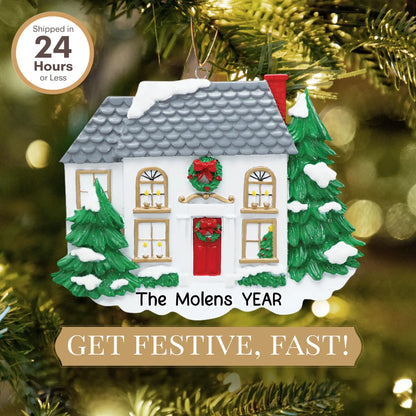 Traditional House Personalized Ornament