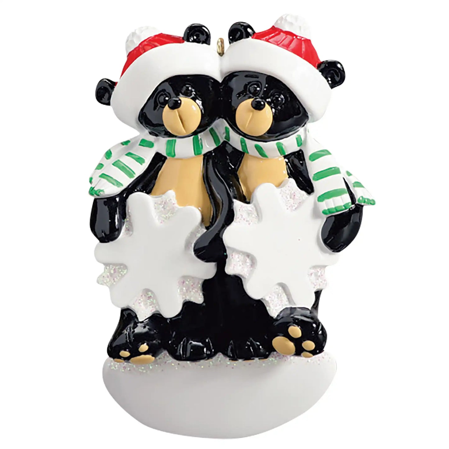 Black Bear Couple Christmas Ornament