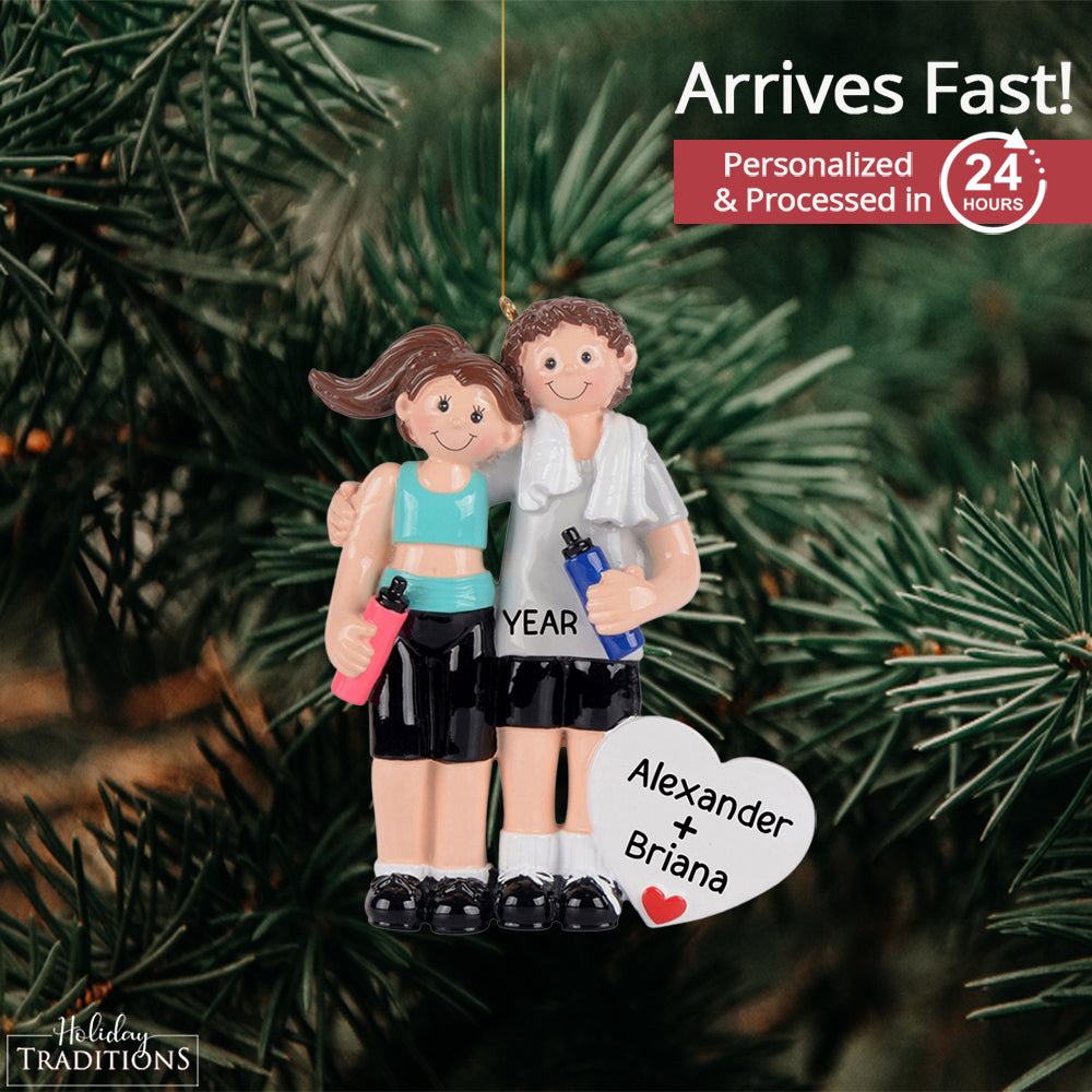 Workout Couple Christmas Ornament