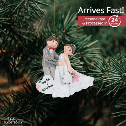 Wedding Just Married Christmas Ornament