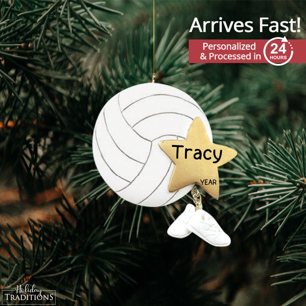 Volleyball Star Christmas Ornament