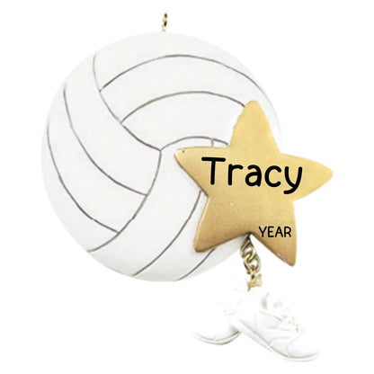 Volleyball Star Christmas Ornament