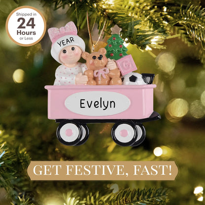 Adorno personalizado de carro de niña rosa