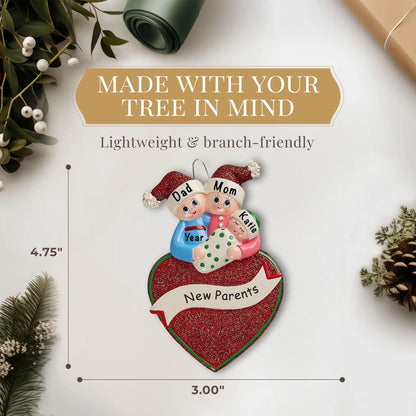 Adorno navideño para nuevos padres 