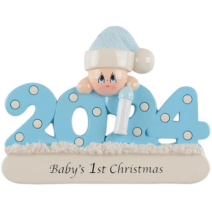 Blue Baby's 1st Christmas Ornament 2024