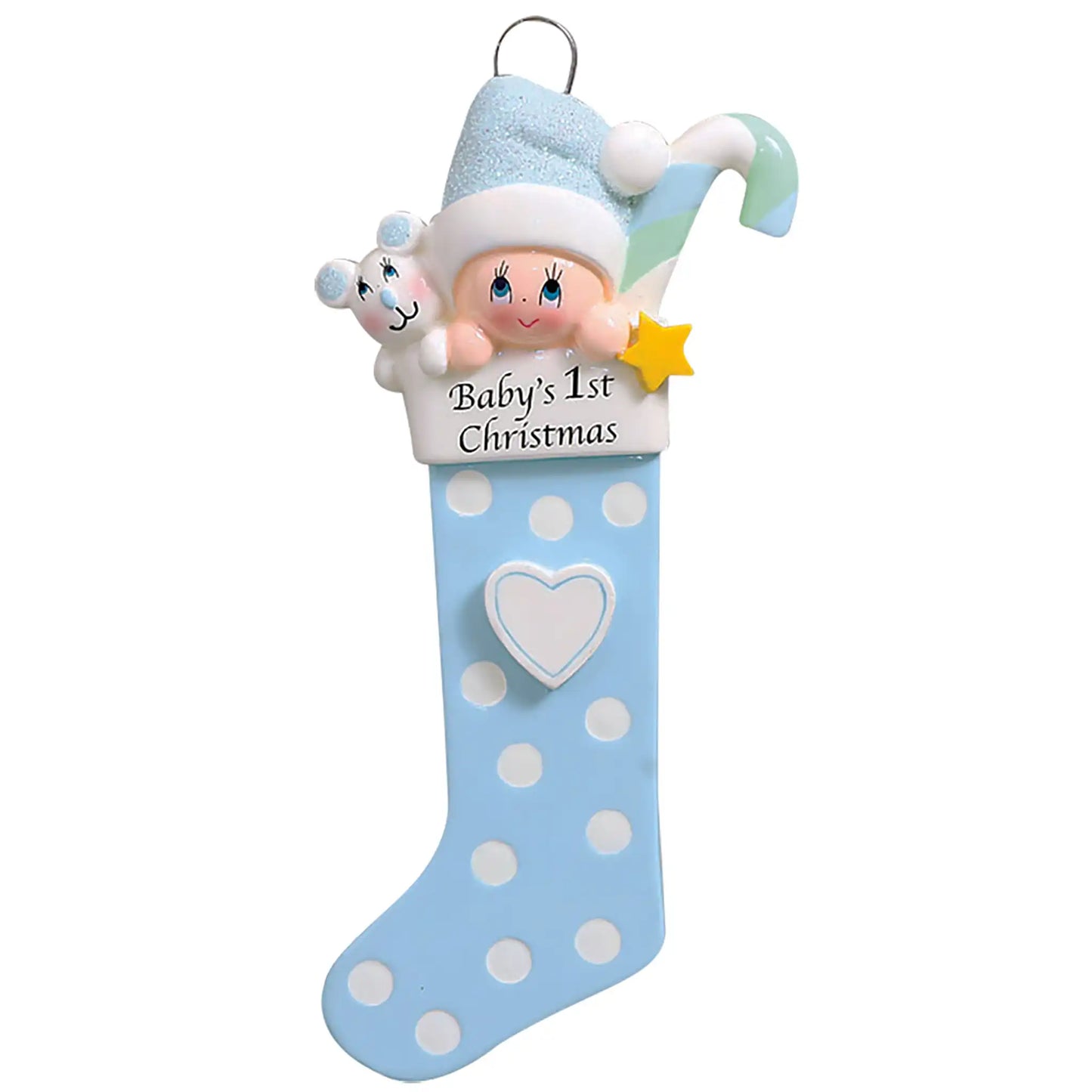 Blue Baby's 1st Christmas Stocking Christmas Ornament