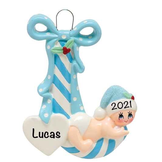 1424B Baby Boy Christmas Ornament First Christmas