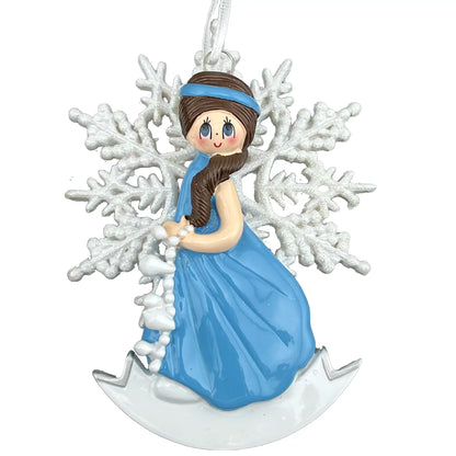 Snow Princess Girl Christmas Ornament