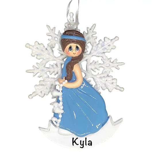 Snow Princess Girl Christmas Ornament