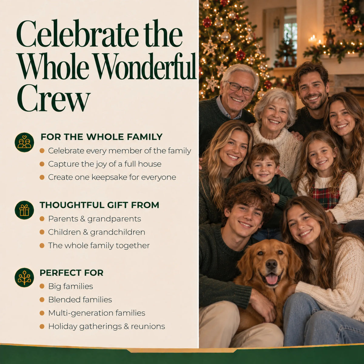 Celebrate the family you love with a personalized plaid family of 6 christmas ornament