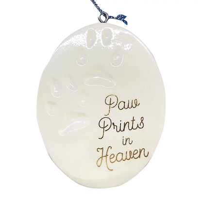 Pet Memorial Paw Prints Christmas Ornament