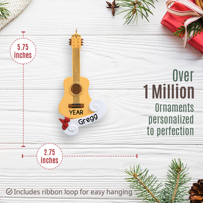 Acoustic Guitar Christmas Ornament