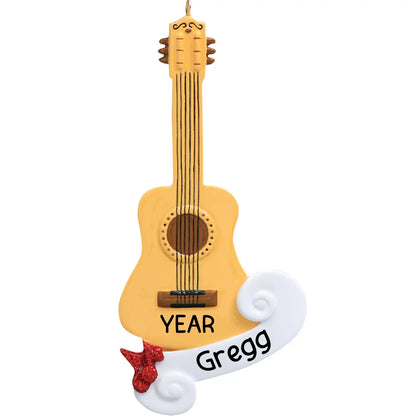 Acoustic Guitar Christmas Ornament