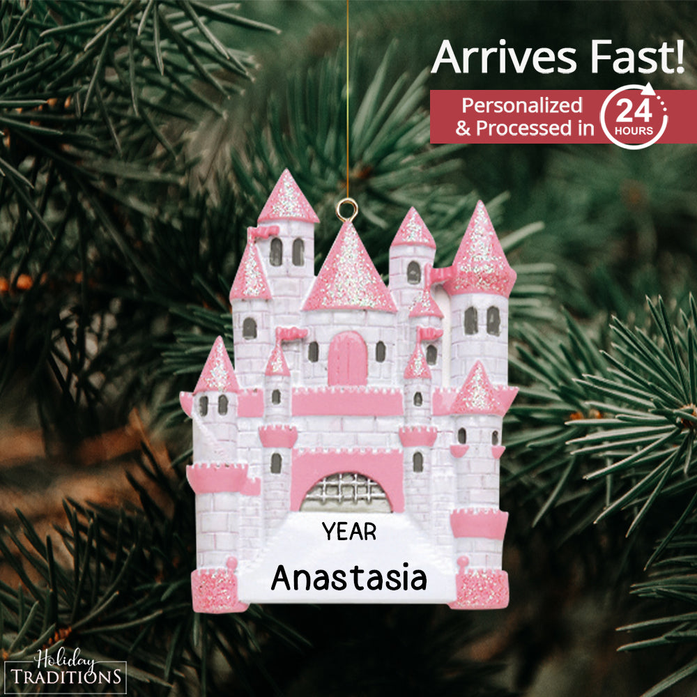 Princess Castle Christmas Ornament