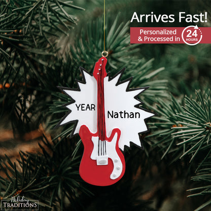 Electric Guitar Christmas Ornament