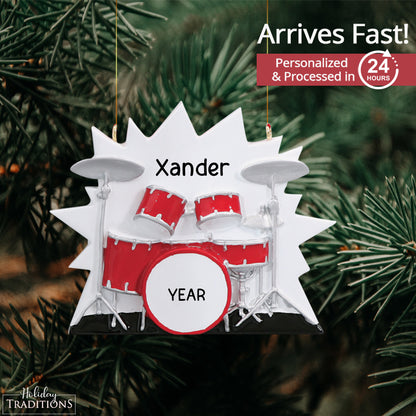 Drum Set Christmas Ornament