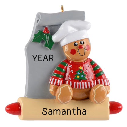 Gingerbread Man Baker Christmas Ornament