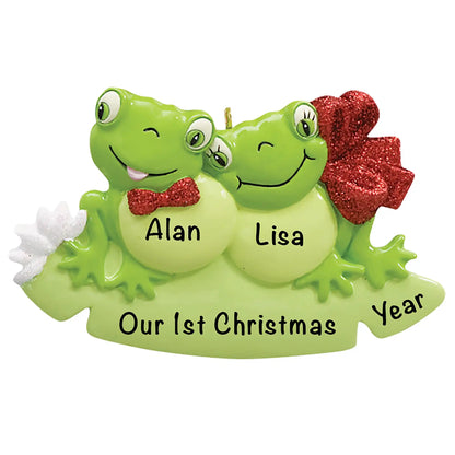 Frog Couple Christmas Ornament