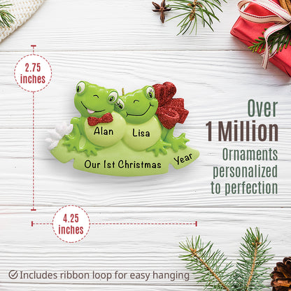 Frog Couple Christmas Ornament