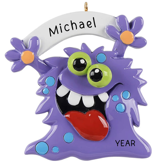 Purple Monster Christmas Ornament