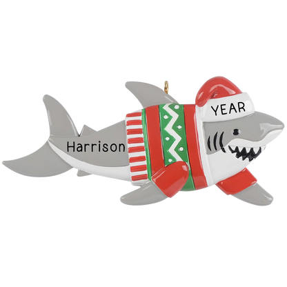 Shark Fun Christmas Ornament