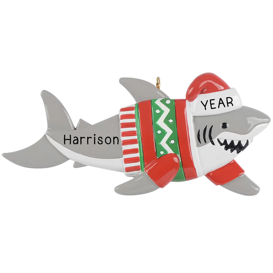 Shark Fun Christmas Ornament