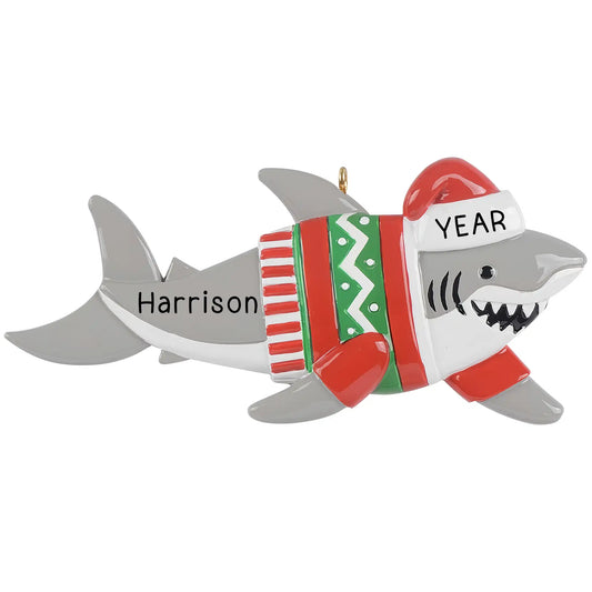 Shark Fun Christmas Ornament