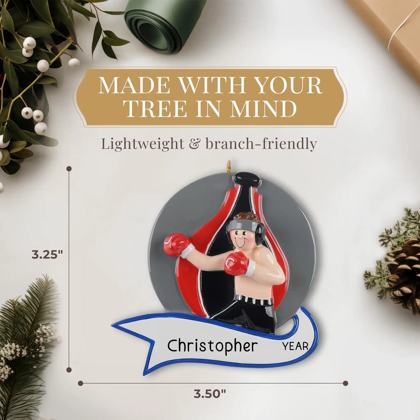 Adorno personalizado de boxeador