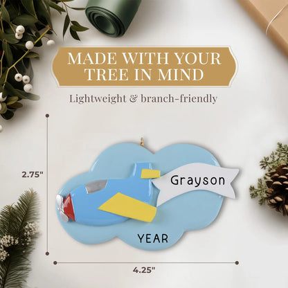 Adorno navideño de nubes de avión 