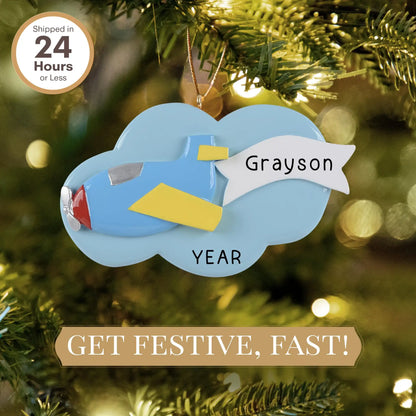 Adorno navideño de nubes de avión 