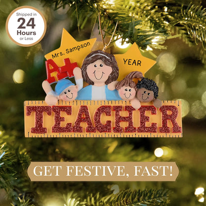 A+ Kids Teacher Christmas Ornament