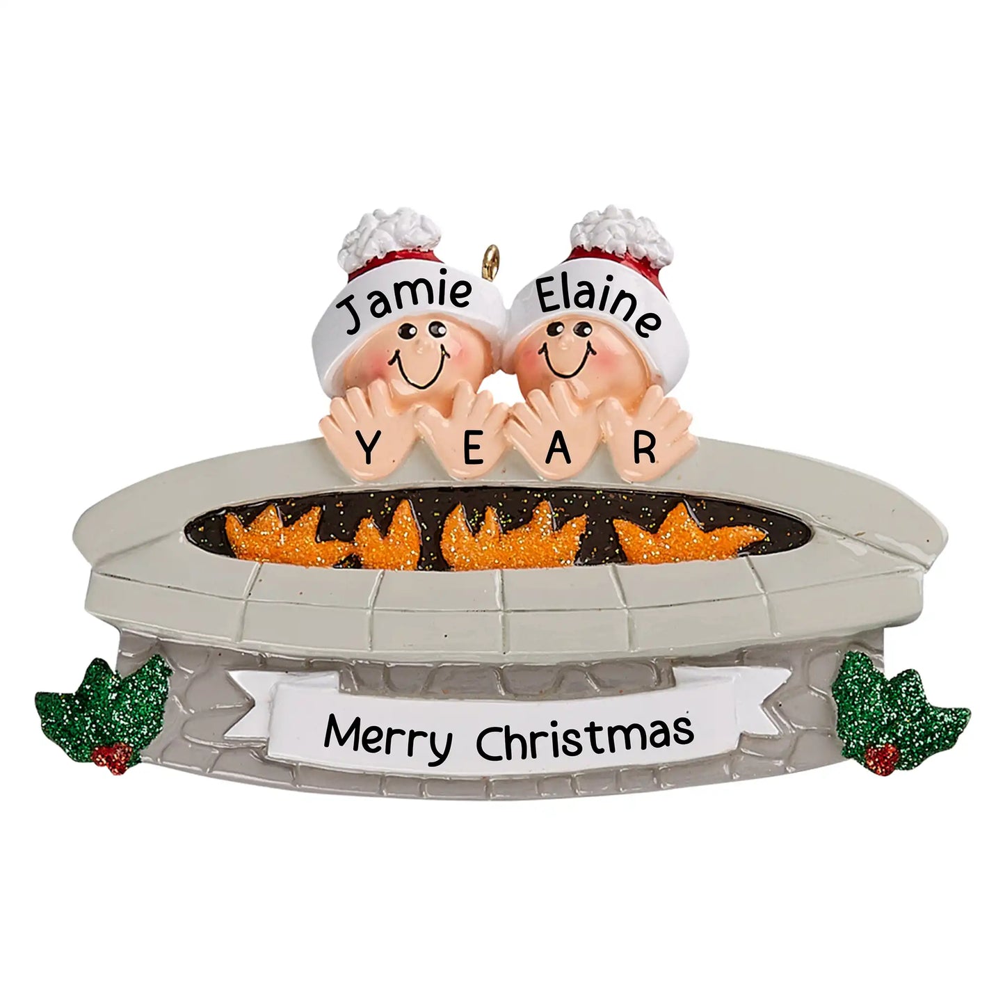 Fire Pit Couple Christmas Ornament