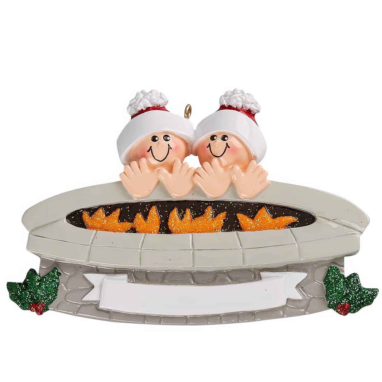 Fire Pit Couple Christmas Ornament