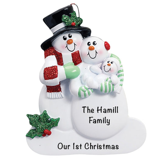 1612 Family 1st Christmas Personalized Christmas Ornament