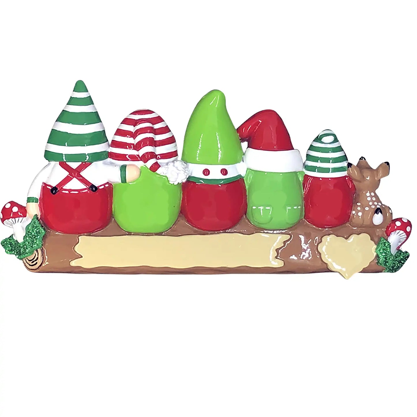 Gnomes Family of 5 Christmas Ornament