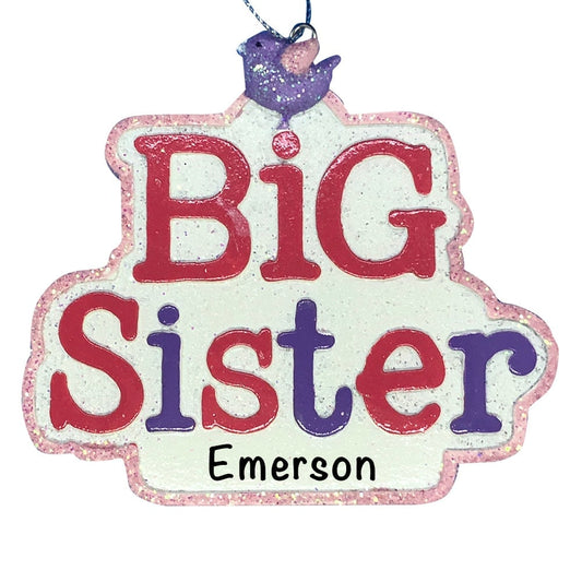 162268-1 Big Sister Personalized Christmas Ornament