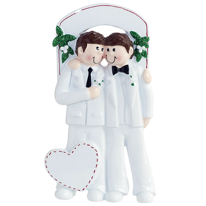 Gay Couple Male Wedding Christmas Ornament