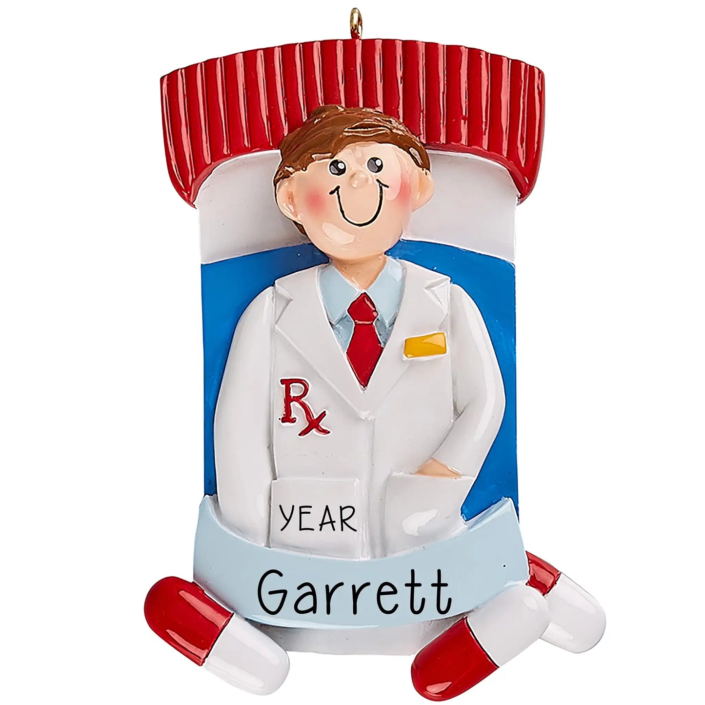 Pharmacist Guy Christmas Ornament