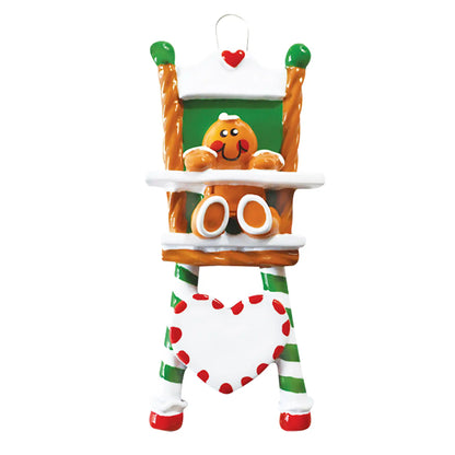 Gingerbread Baby High Chair Christmas Ornament