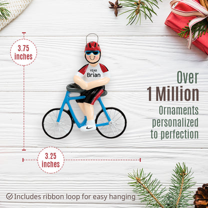 Cycling Christmas Ornament - Guy