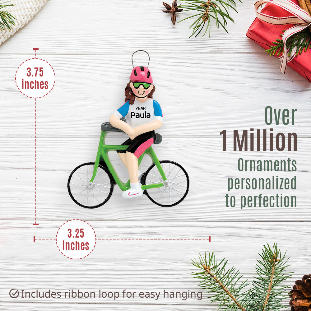 Bicycle Christmas Ornament - Girl