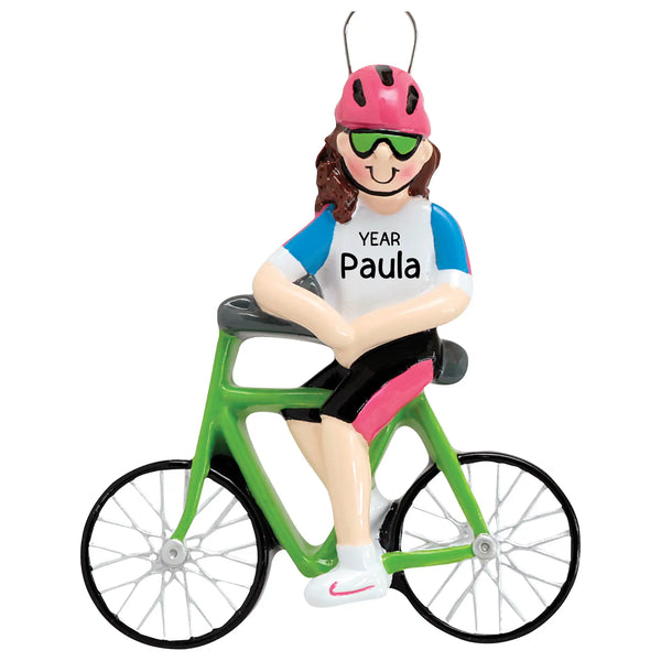 Bicycle Personalized Ornament - Girl