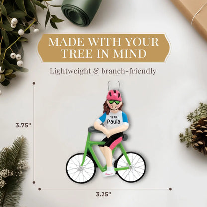 Bicycle Personalized Ornament - Girl