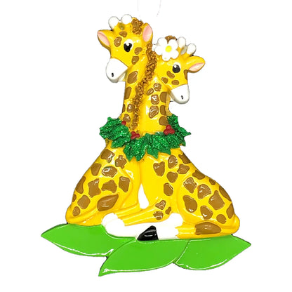 Giraffe Couple Personalized Ornament