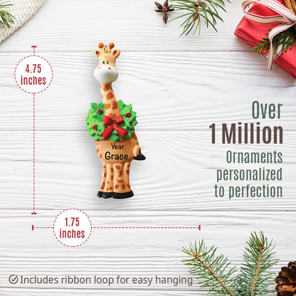 Christmas Giraffe Christmas Ornament