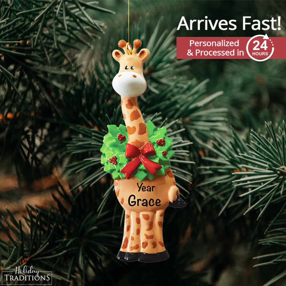 Christmas Giraffe Christmas Ornament