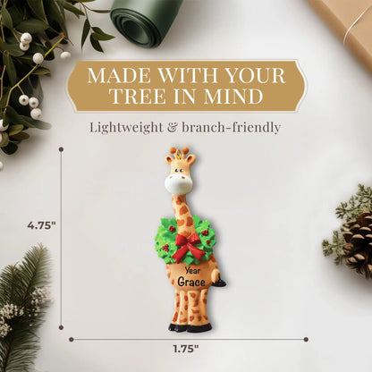 Christmas Giraffe Christmas Ornament