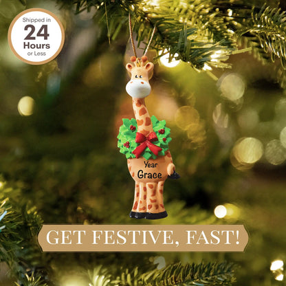 Christmas Giraffe Christmas Ornament